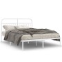 Estructura de cama con cabecero metal blanca 160x200 cm de , Camas y somieres - Ref: Foro24-376652, Precio: 122,99 €, Descuen...