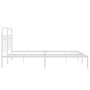 Estructura de cama con cabecero metal blanca 160x200 cm de , Camas y somieres - Ref: Foro24-376652, Precio: 122,99 €, Descuen...