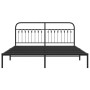 Estructura de cama con cabecero metal negro 183x203 cm de , Camas y somieres - Ref: Foro24-376604, Precio: 127,99 €, Descuent...