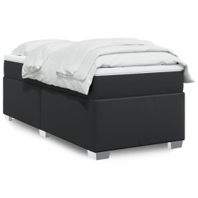 Cama box spring con colchón cuero sintético negro 90x190 cm de , Camas y somieres - Ref: Foro24-3285189, Precio: 341,51 €, De...