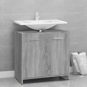 Gray Sonoma plywood bathroom cabinet 60x33x60 cm by vidaXL, Bathroom furniture - Ref: Foro24-815526, Price: 46,89 €, Discount: %