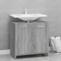 Armario de baño madera contrachapada gris Sonoma 60x33x60 cm