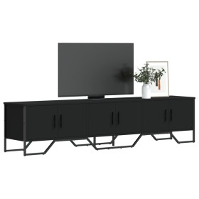 Mueble de TV madera de ingeniería negro 180x34x41 cm de , Muebles TV - Ref: Foro24-848589, Precio: 122,99 €, Descuento: %