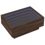 Mesa de centro y LED madera ingeniería marrón roble 70x50x30 cm de , Mesas de centro - Ref: Foro24-847517, Precio: 140,99 €, ...