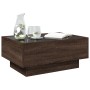 Mesa de centro y LED madera ingeniería marrón roble 70x50x30 cm de , Mesas de centro - Ref: Foro24-847517, Precio: 140,72 €, ...