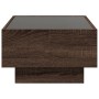 Mesa de centro y LED madera ingeniería marrón roble 70x50x30 cm de , Mesas de centro - Ref: Foro24-847517, Precio: 140,99 €, ...