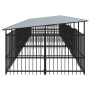 Outdoor dog kennel with a steel roof 18.77 m² by , Dog kennels and fences - Ref: Foro24-3124671, Price: 1,00 €, Discount: %