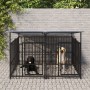 Outdoor dog kennel with steel roof 3.75 m² by , Dog kennels and fences - Ref: Foro24-3124589, Price: 500,99 €, Discount: %