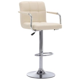 Cream-colored fabric kitchen bar stool by , Kitchen stools - Ref: Foro24-283411, Price: 91,51 €, Discount: %