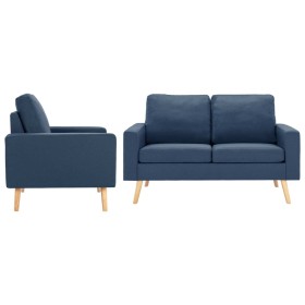 Set mit 2 blauen Stoffsofas von vidaXL, Sofas - Ref: Foro24-3056618, Preis: 447,28 €, Rabatt: %