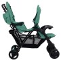 Carrito para gemelos tandem de acero verde de , Cochecitos de bebé - Ref: Foro24-10352, Precio: 206,78 €, Descuento: %