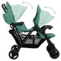 Zwillings-Tandem-Kinderwagen aus grünem Stahl von , Kinderwagen - Ref: Foro24-10352, Preis: 207,39 €, Rabatt: %