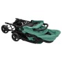 Carrito para gemelos tandem de acero verde de , Cochecitos de bebé - Ref: Foro24-10352, Precio: 206,78 €, Descuento: %