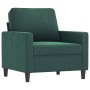 Armchair with dark green velvet footstool 60 cm by , Sofas - Ref: Foro24-3201047, Price: 207,99 €, Discount: %