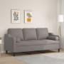 Dreisitzer-Sofa mit Kissen aus grauem Taupe-Stoff, 180 cm. von , Sofas - Ref: Foro24-3200860, Preis: 326,99 €, Rabatt: %