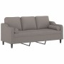 3-seater sofa with gray taupe fabric cushions, 180 cm by , Sofas - Ref: Foro24-3200860, Price: 328,18 €, Discount: %