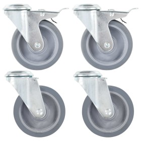 Swivel wheels with pin hole 12 units 100 mm by , Material handling - Ref: Foro24-277892, Price: 71,33 €, Discount: %