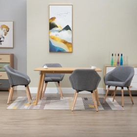 Dining chairs 4 units light gray fabric by , dining chairs - Ref: Foro24-278407, Price: 340,48 €, Discount: %