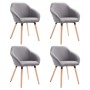 Dining chairs 4 units light gray fabric by , dining chairs - Ref: Foro24-278407, Price: 335,61 €, Discount: %