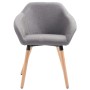 Dining chairs 4 units light gray fabric by , dining chairs - Ref: Foro24-278407, Price: 335,61 €, Discount: %