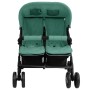 Steel green twin stroller by , Baby strollers - Ref: Foro24-10346, Price: 193,99 €, Discount: %