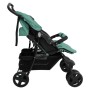 Steel green twin stroller by , Baby strollers - Ref: Foro24-10346, Price: 193,99 €, Discount: %