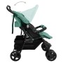 Steel green twin stroller by , Baby strollers - Ref: Foro24-10346, Price: 193,99 €, Discount: %