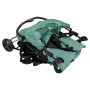 Steel green twin stroller by , Baby strollers - Ref: Foro24-10346, Price: 193,99 €, Discount: %