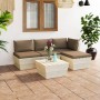 Garden furniture made of 5-piece pallets and fir wood cushions. by , Garden sets - Ref: Foro24-3063464, Price: 342,26 €, Disc...