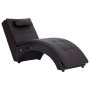 Diván de masaje con almohada de cuero sintético marrón de , Divanes - Ref: Foro24-281346, Precio: 258,02 €, Descuento: %