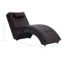 Diván de masaje con almohada de cuero sintético marrón de , Divanes - Ref: Foro24-281346, Precio: 258,02 €, Descuento: %