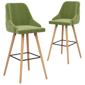 Kitchen stools 2 units light green velvet by , Kitchen stools - Ref: Foro24-289466, Price: 180,37 €, Discount: %