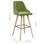 Kitchen stools 2 units light green velvet by , Kitchen stools - Ref: Foro24-289466, Price: 180,37 €, Discount: %