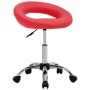 Silla de trabajo con ruedas cuero sintético rojo de , Sillas de oficina - Ref: Foro24-323665, Precio: 72,25 €, Descuento: %