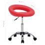 Silla de trabajo con ruedas cuero sintético rojo de , Sillas de oficina - Ref: Foro24-323665, Precio: 72,25 €, Descuento: %