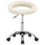 Silla de trabajo con ruedas cuero sintético crema de , Sillas de oficina - Ref: Foro24-323667, Precio: 78,29 €, Descuento: %