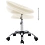 Silla de trabajo con ruedas cuero sintético crema de , Sillas de oficina - Ref: Foro24-323667, Precio: 78,29 €, Descuento: %