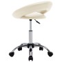 Silla de trabajo con ruedas cuero sintético crema de , Sillas de oficina - Ref: Foro24-323667, Precio: 78,17 €, Descuento: %