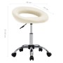 Silla de trabajo con ruedas cuero sintético crema de , Sillas de oficina - Ref: Foro24-323667, Precio: 78,17 €, Descuento: %