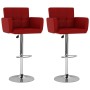 Kitchen stools 2 units synthetic leather red wine by , Kitchen stools - Ref: Foro24-323659, Price: 184,97 €, Discount: %