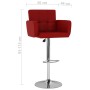 Kitchen stools 2 units synthetic leather red wine by , Kitchen stools - Ref: Foro24-323659, Price: 185,99 €, Discount: %