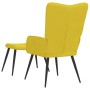 Sillón de relax con taburete terciopelo amarillo mostaza de , Sillones - Ref: Foro24-327695, Precio: 99,09 €, Descuento: %