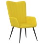 Sillón de relax con taburete terciopelo amarillo mostaza de , Sillones - Ref: Foro24-327695, Precio: 99,09 €, Descuento: %