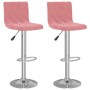 Kitchen stools 2 units pink velvet by , Kitchen stools - Ref: Foro24-333692, Price: 117,88 €, Discount: %