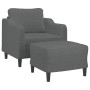 Armchair with dark gray fabric footstool 60 cm by , Sofas - Ref: Foro24-3201128, Price: 215,99 €, Discount: %