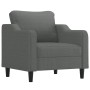 Armchair with dark gray fabric footstool 60 cm by , Sofas - Ref: Foro24-3201128, Price: 215,99 €, Discount: %