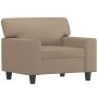 Sillón con taburete cuero sintético color capuchino 60 cm de , Sofás - Ref: Foro24-3201163, Precio: 245,76 €, Descuento: %