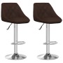 Kitchen stools 2 units brown synthetic leather by , Kitchen stools - Ref: Foro24-335182, Price: 137,92 €, Discount: %