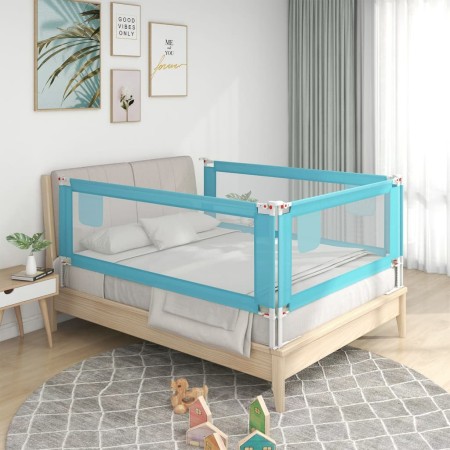 Barandilla de seguridad cama de niño azul tela 100x25 cm de , Barandillas de seguridad - Ref: Foro24-10208, Precio: 31,94 €, ...