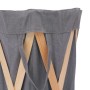 Cesto para colada plegable madera y tela gris de , Cestas para ropa - Ref: Foro24-284228, Precio: 20,99 €, Descuento: %